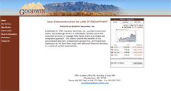 Desktop Screenshot of goodwinsecurities.com